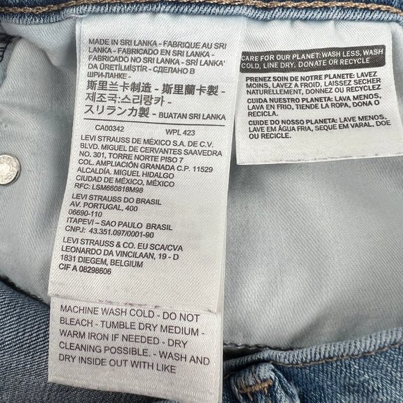 Levi's 314 Shaping Straight Jeans High Rise Waisted Slim Long Denim Jeans - 26 - Picture 7 of 13